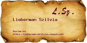 Lieberman Szilvia névjegykártya